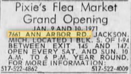 Arbor Way Pavilion - 1971 Ad For Flea Market (newer photo)
